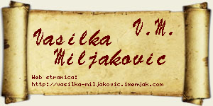 Vasilka Miljaković vizit kartica